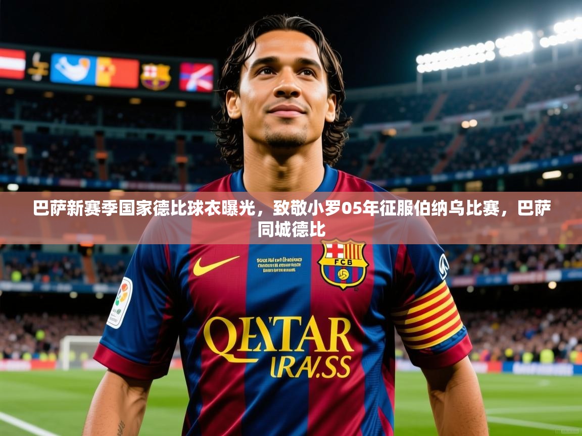 2025九游棋牌app巴萨新赛季国家德比球衣曝光,致敬小罗05年征服伯纳乌比赛,巴萨同城德比 第2张